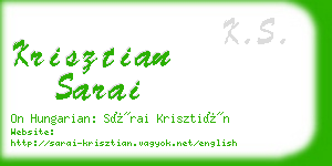 krisztian sarai business card